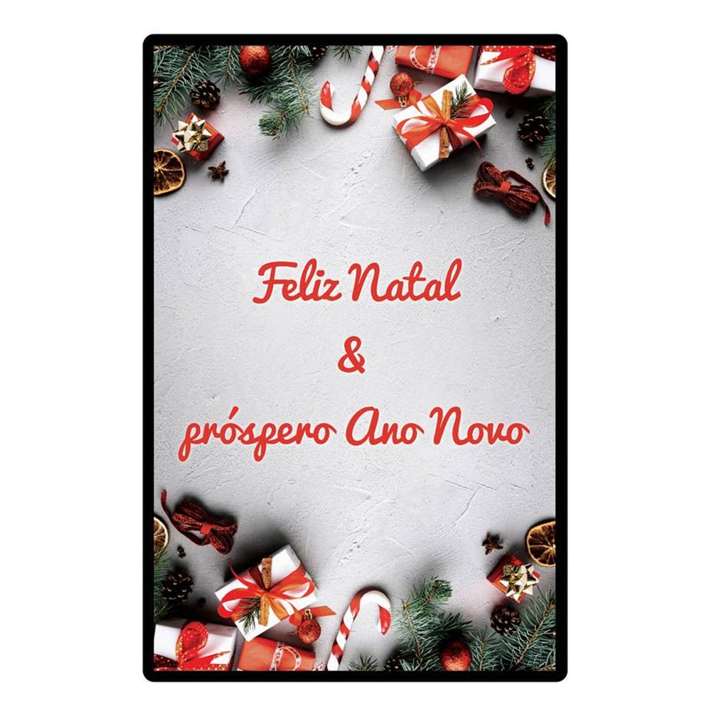 Quadro Placa Decorativa Natal - Feliz Natal e Ano Novo em Promoção