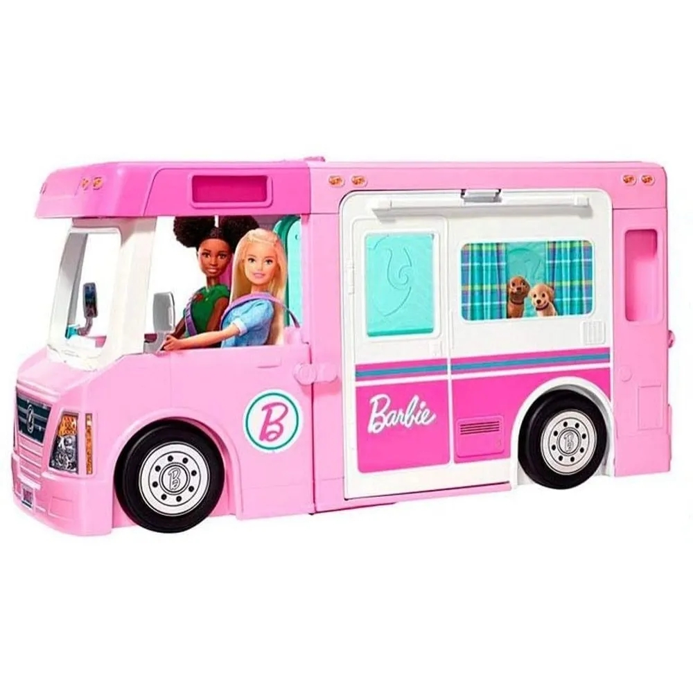 Vende 1 trailer e 1 guarda roupa da barbie com a boneca barbie