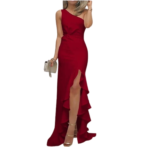 vestido fenda luxo