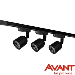 KIT Trilho Eletrificado Sobrepor C/ 3 Spots LED Pt 7W 3000K Biv IP20 Avant Menor preço em KIT Trilho Eletrificado Sobrepor C/ 3 Spots LED Pt 7W 3000K Biv IP20 Avant