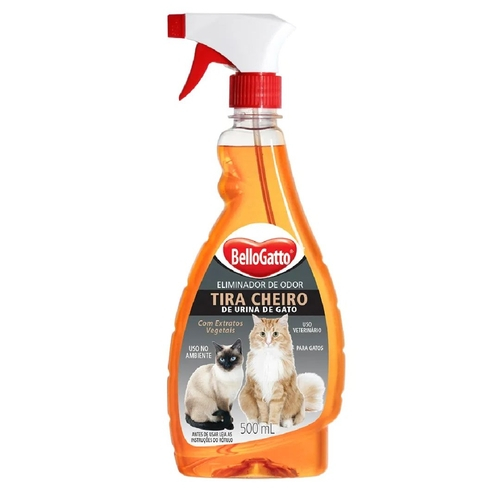 Spray Eliminador de odor de xixi de gato 500ml Bellogatto em Promoção na  Americanas