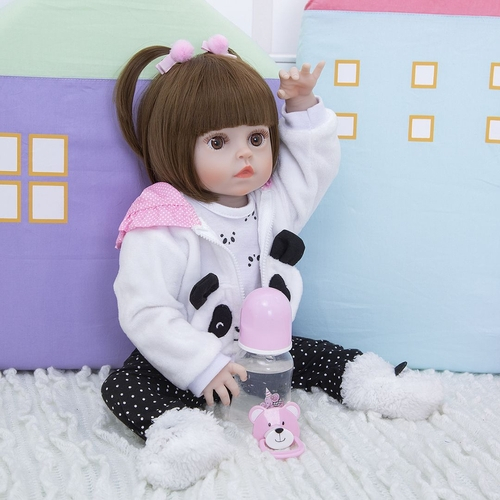 Boneca Bebê Reborn Realista Menina Silicone Pode Dar Banho em Promoção na  Americanas