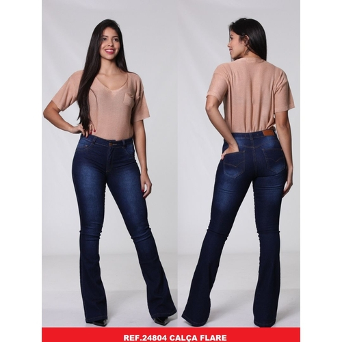 calça jeans biotipo flare