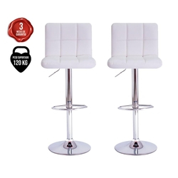 Kit 2 Banquetas Alta Para Bar Balcão Bancada Cozinha Americana Giratória Gomos - Branca é boa?