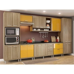 Cozinha Completa Multimóveis Com 9 Peças Sicília 5833 Argila/amarelo Menor preço em Cozinha Completa Multimóveis Com 9 Peças Sicília 5833 Argila/amarelo