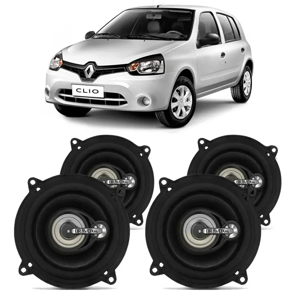 Alto Falante Renault Clio A Bravox Black Polegadas W Rms