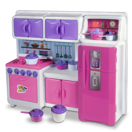 Jogo de cozinha infantil rosa