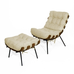Kit Poltrona Costela + Puff Costela Decorativo Suede Bege Menor preço em Kit Poltrona Costela + Puff Costela Decorativo Suede Bege