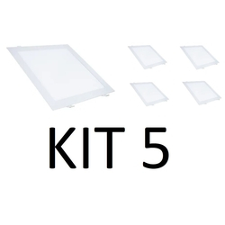 KIt 5 Painel Plafon 25w Led Quadrado Embutir Branco Morno / Neutro é boa?
