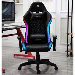 Cadeira Gamer Ergonômica Fusion Led Rgb - Couro PU Preto Menor preço em Cadeira Gamer Ergonômica Fusion Led Rgb - Couro PU Preto