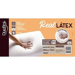 Travesseiro Duoflex Real Latex Alto Menor preço em Travesseiro Duoflex Real Latex Alto