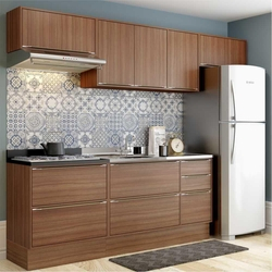 Cozinha Completa Multimóveis com 6 peças Calábria 5456R Nogueira Menor preço em Cozinha Completa Multimóveis com 6 peças Calábria 5456R Nogueira