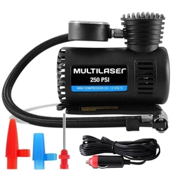 Mini Compressor de Ar Multilaser 250 Psi 12V Pneu Bola Bicicleta Menor preço em Mini Compressor de Ar Multilaser 250 Psi 12V Pneu Bola Bicicleta