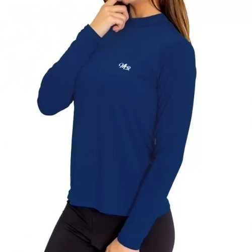 blusa segunda pele azul marinho