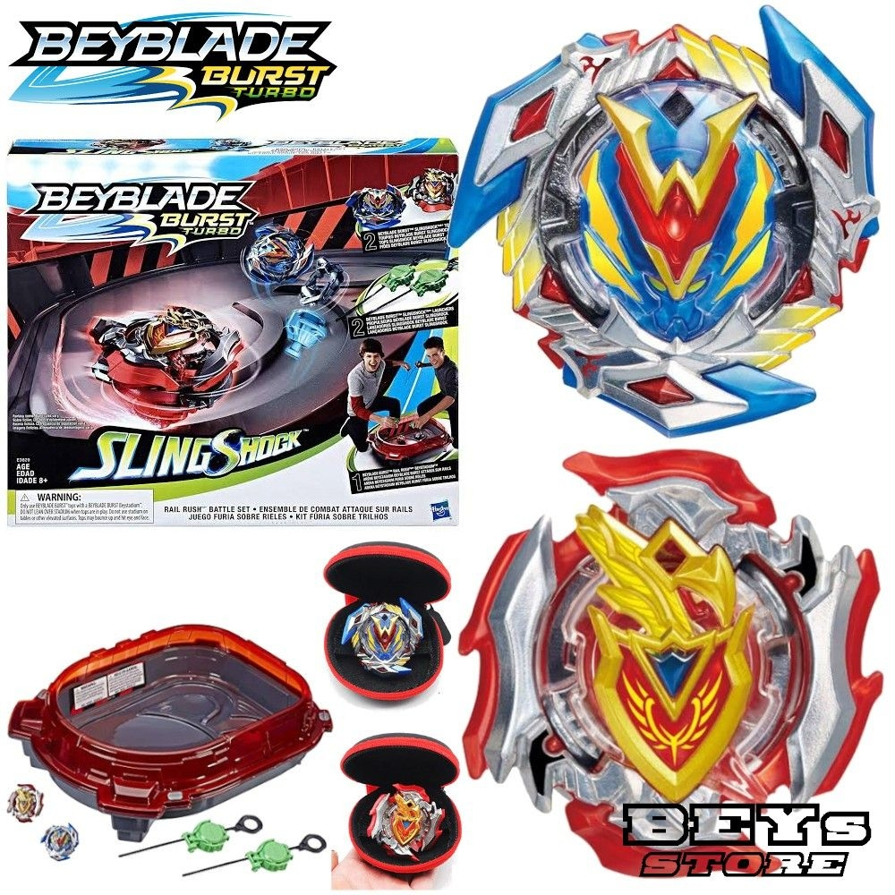 Beyblade Burst Turbo Slingshock - Kit de Batalha Rail Rush - Beyblade