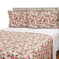 Colcha Casal Daisy com 2 Portas Travesseiros - Casa e Conforto Menor preço em Colcha Casal Daisy com 2 Portas Travesseiros - Casa e Conforto