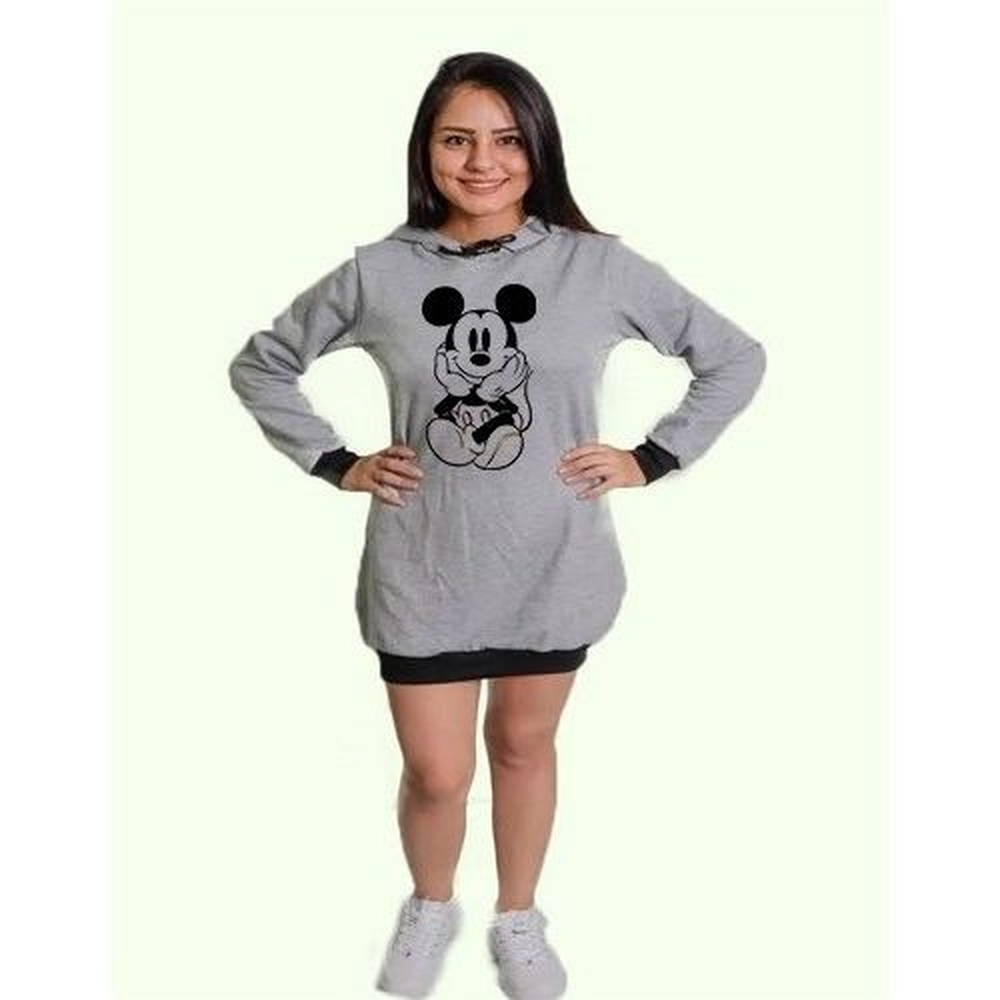 Vestido sales moletom mickey