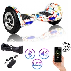 Hoverboard Grande Hoverboard Grande Grafitte Colorido 10 Polegadas - Smart Balance - Bluetooth - LEDs - Bateria Menor preço em Hoverboard Grande Hoverboard Grande Grafitte Colorido 10 Polegadas - Smart Balance - Bluetooth - LEDs - Bateria