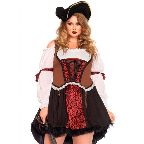 Fantasia Halloween Feminina Infantil Piratinha De Luxo