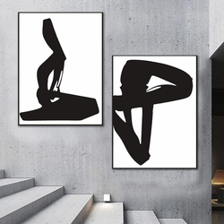 Kit Quadros Decorativos Preto Minimalista Menor preço em Kit Quadros Decorativos Preto Minimalista