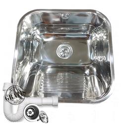 Menor preço em Tanque Aço Inox 40x40 Medindo 40x40x22cm Tecnocuba Mini Tanque Com Valvula e Sifao