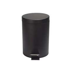 Lixeira em Inox com Pedal 3 Litros Preto Matte Menor preço em Lixeira em Inox com Pedal 3 Litros Preto Matte