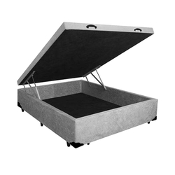 Menor preço em Base Box Baú Casal Belos Sonhos Suede Cinza 41x138x188