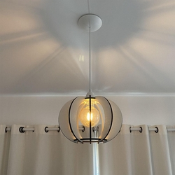 Luminária Lustre Pendente Sala Quarto Balcão Ny Noite Branco Menor preço em Luminária Lustre Pendente Sala Quarto Balcão Ny Noite Branco