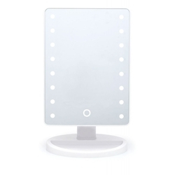 Espelho De Mesa Com Led Para Maquiagem Portátil - Cor Branco Menor preço em Espelho De Mesa Com Led Para Maquiagem Portátil - Cor Branco