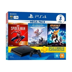 Console PlayStation 4 Slim 1TB + 3 Jogos + 3 Meses Playstation Plus (Bundle Hits 15) - Sony Menor preço em Console PlayStation 4 Slim 1TB + 3 Jogos + 3 Meses Playstation Plus (Bundle Hits 15) - Sony
