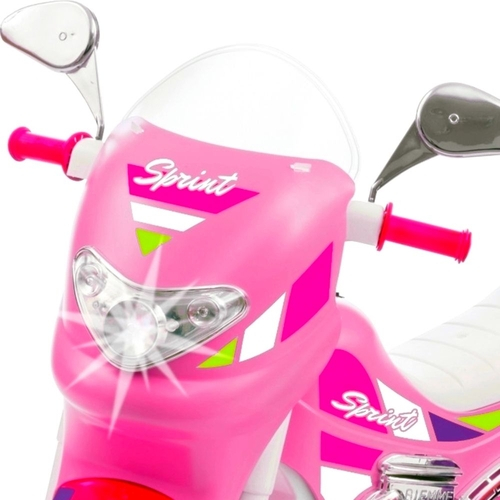 Moto eletrica infantil sprint turbo pink com bau E capacete na Americanas  Empresas