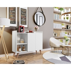 Aparador Buffet Retrô Pés Palito Duas Portas Galhardo - Branco - Lojas GD Menor preço em Aparador Buffet Retrô Pés Palito Duas Portas Galhardo - Branco - Lojas GD