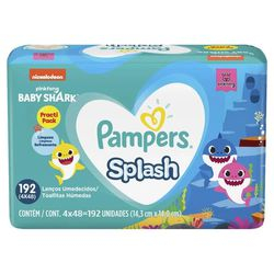 Lenços Umedecidos Pampers Splashers Baby Shark 192 Unidades Menor preço em Lenços Umedecidos Pampers Splashers Baby Shark 192 Unidades