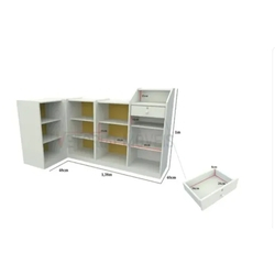 Balcão Caixa Vitrine M2 Fechado 100% Mdf Loja Pet Menor preço em Balcão Caixa Vitrine M2 Fechado 100% Mdf Loja Pet