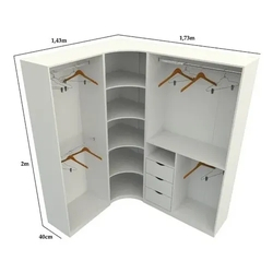 Kit Closet Loja Modulado Canto M57 100% Mdf Menor preço em Kit Closet Loja Modulado Canto M57 100% Mdf