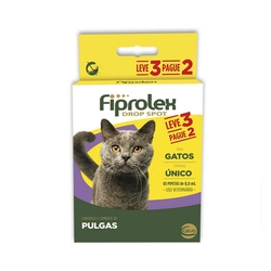 Menor preço em Fiprolex 0,5mL Combo Antipulgas e Carrapaticida Gatos Leve 3 pague 2