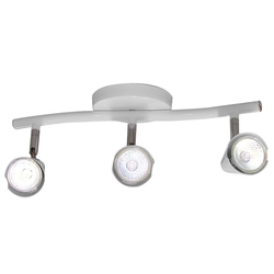 Spot Track Lince Aço Regulável Base Gu-10 3 Lamp. Max. 50w Branco Menor preço em Spot Track Lince Aço Regulável Base Gu-10 3 Lamp. Max. 50w Branco