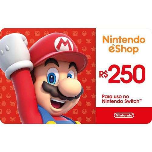 Nintendo anuncia que cartão presente digital da eShop está