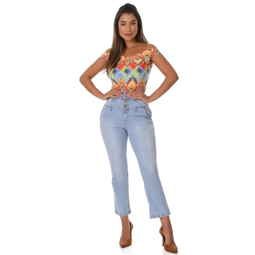 calça jeans feminina sawary cintura alta