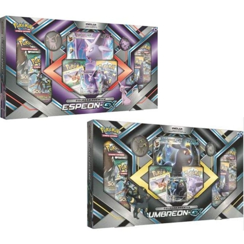 Jogo de Cartas Pokemon Box Coleção Premium Umbreon/Espeon GX