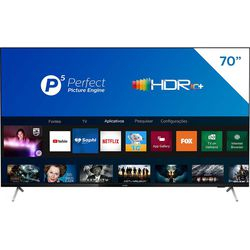 Smart TV 70'' Philips 70PUG7625/78 4K UHD P5 HDR10+ Dolby Vision Atmos Bluetooth WiFi Preto Bordas Ultrafinas Menor preço em Smart TV 70'' Philips 70PUG7625/78 4K UHD P5 HDR10+ Dolby Vision Atmos Bluetooth WiFi Preto Bordas Ultrafinas