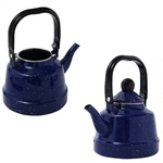 Chaleira De Vidro 1L Com Apito Fixo Azul Esmaltada Sonoro Água Quente Resistente Calor Elegante Decoração Chimarrão Chá Café Lanche Design Cozinha Vapor