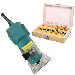 Kit Tupia manual laminadora 350w 110v com Jogo de fresa para madeira 12 peças Menor preço em Kit Tupia manual laminadora 350w 110v com Jogo de fresa para madeira 12 peças