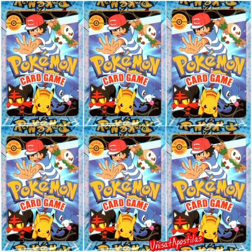 Kit Cartinhas Pokemon =60pctes Cards Bater Bafo Pokemon em