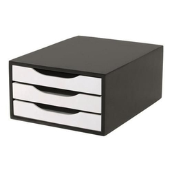 Arquivo Com 3 Gavetas Black Piano Com Branco - Souza é boa?