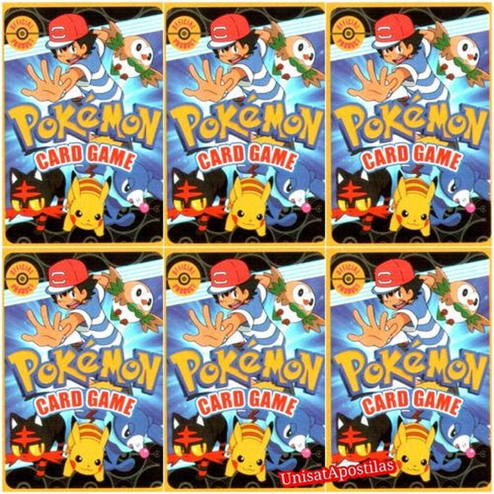 Kit Cartinhas Pokemon =60pctes Cards Bater Bafo Pokemon em Promoção na  Americanas