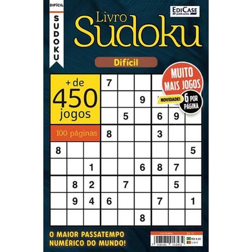 Revista Sudoku Ed. 08 - Difícil - Só Jogos 9X9 - Edicase Publicacoes -  Outros Jogos - Magazine Luiza