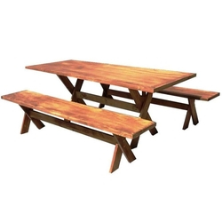Mesa De Churrasco 2,25m Com 2 Bancos De Madeira Maciça Moveis Rusticos Adelin Menor preço em Mesa De Churrasco 2,25m Com 2 Bancos De Madeira Maciça Moveis Rusticos Adelin
