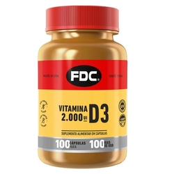 Vitamina D3 FDC 2000UI c/100 Cápsulas Menor preço em Vitamina D3 FDC 2000UI c/100 Cápsulas
