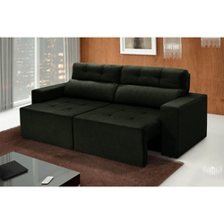 Sofá 4 Lugares Triunfo Retátil e Reclinável Suede Amassado Preto - Rifletti é boa?